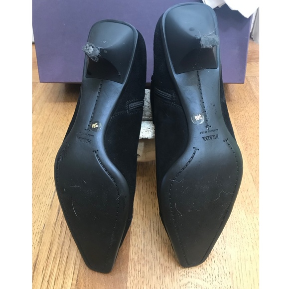 Prada Black Suede Ankle Boots - Picture 4 of 5